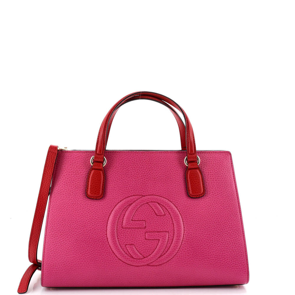 Gucci Medium Soho Convertible Top Handle Satchel Leather